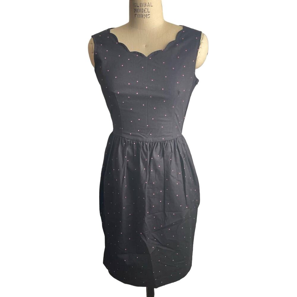 Vintage Laura Ashley Sleeveless Cotton Polka Dot Dress - size 6/8